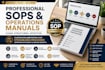 write professional sops operations manuals and business process documentation