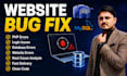 fix PHP, mysql, website bugs, login and database errors