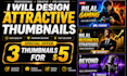 design attractive youtube thumbnails