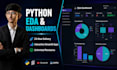 do python data analysis and build interactive streamlit dashboards
