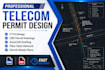 create telecom permit drawings
