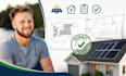 solar permit plan sets, residential pv drawings, nec solar plans, solar cad
