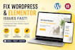 fix wordpress elementor website issues, layout and responsive problems