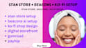 setup your stan store, beacons ai or kofi store