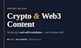 write engaging crypto and web3 blog posts and articles