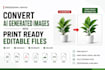 convert ai images to editable print ready, children illustration KDP puzzle book