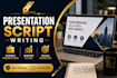 write a professional presentation script