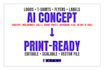 convert ai generate design ideas to print ready file