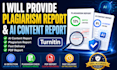 check and provide plagiarism and ai report of documents