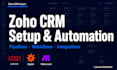 setup zoho CRM with pipelines, automations and integrations