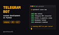 develop a custom telegram bot with python
