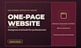 design and build a professional one page website