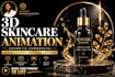 create 3d skincare product animation cosmetic commercial ingredient visualizatio