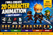create smooth 2d character animations in unity
