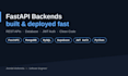 build a fastapi backend with database and authentication