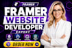 be framer expert to design framer website, develop framer website, landing page