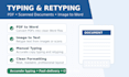 type, retype and convert scanned documents to word