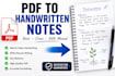 convert PDF to neat handwritten notes