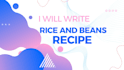 create rice stew beans recipe