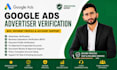 complete google advertiser verification and bov successfully
