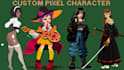 create 2d pixel art character 2d sprite sheet tileset  rpg maker 2d game asset