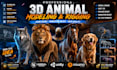 do 3d animal model, character modeling, rigging for unreal engine, unity, mixamo
