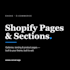 build custom shopify pages, sections and landing pages