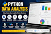 analyze data using python, pandas, and create visualizations