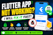 fix or setup flutter firebase authentication, login, signup, backend integration