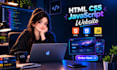 develop a modern responsive website with HTML5 CSS javascript