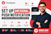set up onesignal push notification automation email campaign and workflow