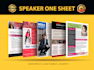design speaker kit, one sheet, media kit, press kit, speaker one sheet