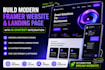 build modern framer website landing page with ai chatbot integration