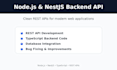 develop a nodejs and nestjs backend API