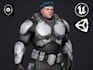 model sci fi armor, mech suit and hard surface character