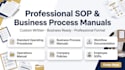 write professional sops and business process manuals