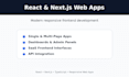 build a react or nextjs web application