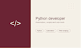 python developer data automation specialist