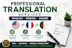 translate english to french manually