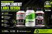 design premium supplement label and bottle packaging