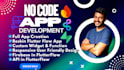 develop no code app, flutterflow mobile app development as flutterflow developer
