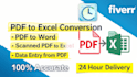 convert PDF to excel with fast delivery