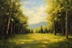 paint landscape in oil painting