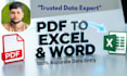 do accurate PDF to word, excel conversion and data entry