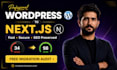 do custom website development, migrate wordpress to next js react website