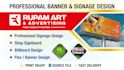 design professional banner, flex, hoarding and signage