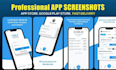 design app screenshots for app store and play store