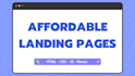 make cheap landing pages for my first clients