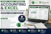 do accurate excel data entry  and basic accounting tasks