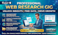 provide accurate web research and internet research